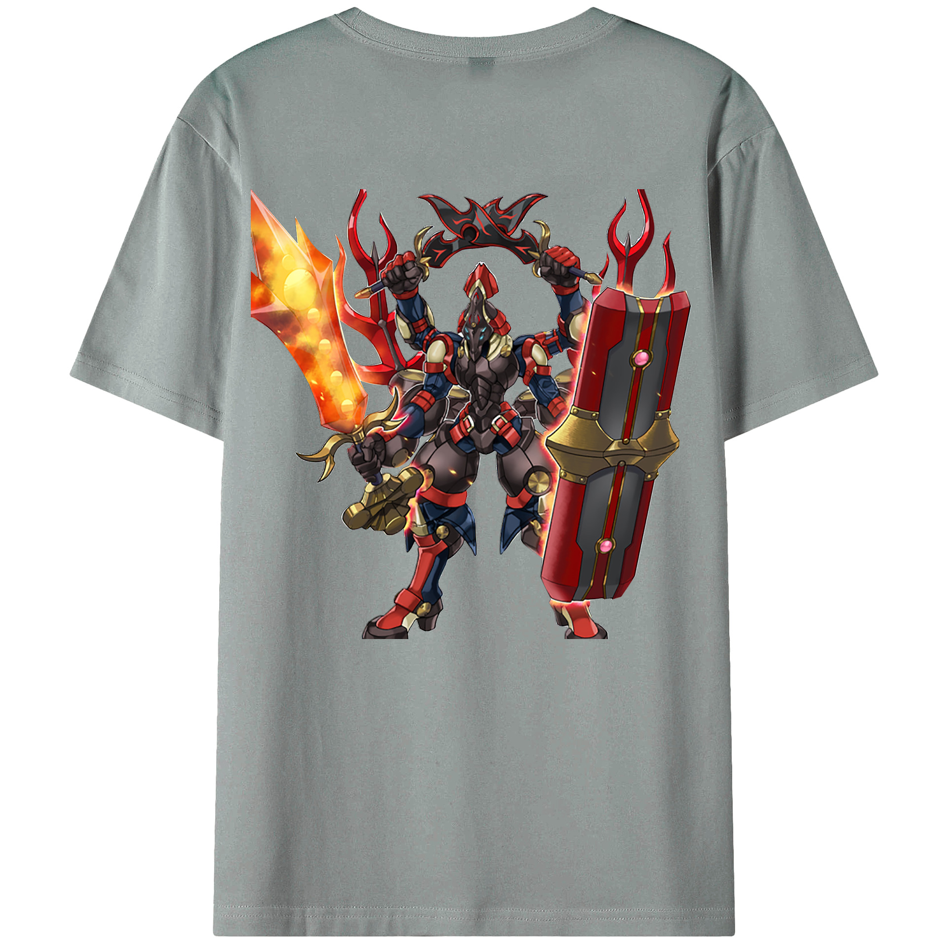 （画像用） 遊☆戯☆王 Yu-Gi-Oh! 綿100％ メンズ半袖Tシャツ（バックプリント） 通気性